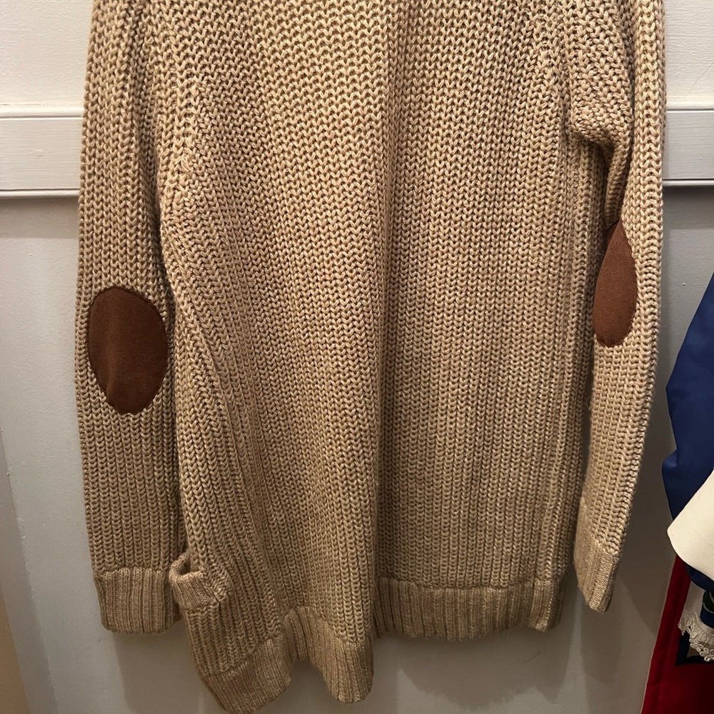 Elbow Patch Thick Knit Sweater